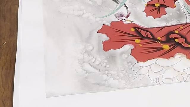 加厚宣纸手工托心重彩画