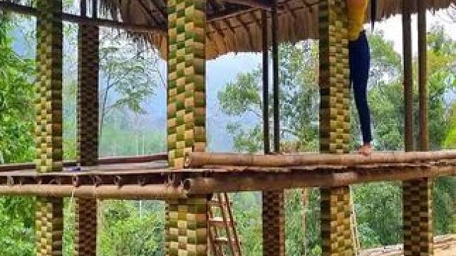 #野外建造 #记录农村生活大山里的生活 #国外木屋别墅建造全过程 #木屋建造完整版野外 #徒手建造房