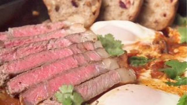 不难吃的低卡餐丨brunch人气菜品牛排北非蛋，健康美味一锅端#北非蛋
