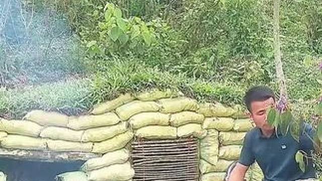 建造独特的庇护所 #荒野建造 #野外建造 #庇护所