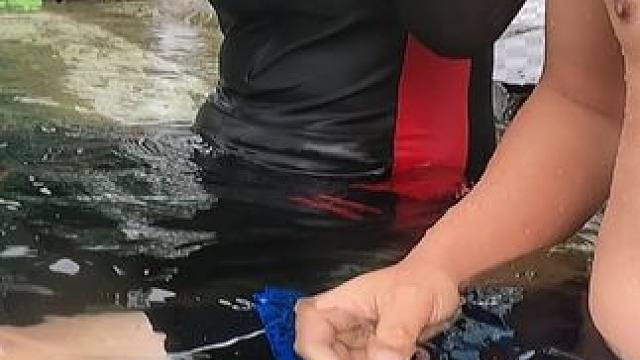 肚腩联动#渔猎 #自由潜渔猎 #潜水员 #自由潜水教学