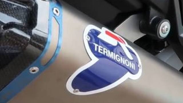 本田X-ADV 佛沙750意大利进口特米排气管尾段声音 钛合金原色和黑色都有#特米排气 #摩托车 #