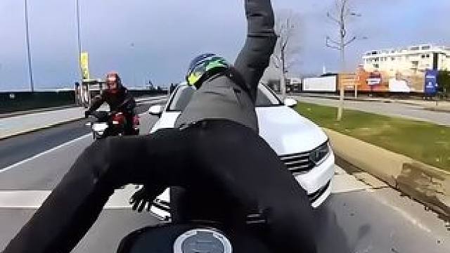 摔车大集结 。#机车老炮#日常摔车 #带你兜风 #惊魂一刻