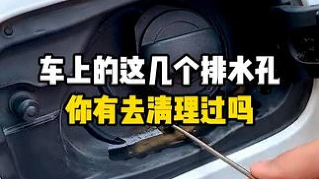汽车上的这几个排水孔，你有没有清理过 #汽车用品 #汽车好物
