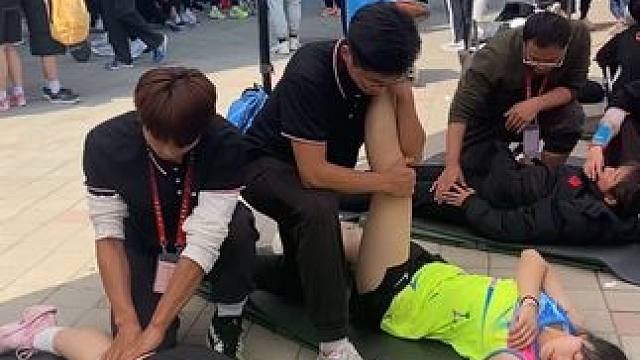 #体考 #体育生 #拉伸 山西体育统考最后一天