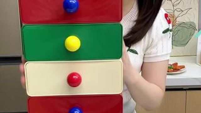 多巴胺抽屉收纳 桌面可收纳小东西，化妆桌也可以用到 #桌面收纳盒#抽屉收纳这个配色太好看!