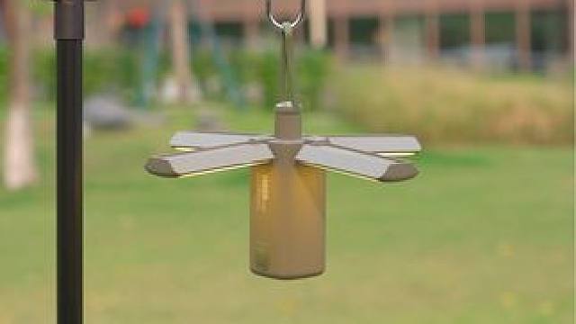 电池容量大，外观精致，而且灯片还能展开收合的露营灯#露营灯 #户外照明 #户外灯 #氛围灯 #营地灯