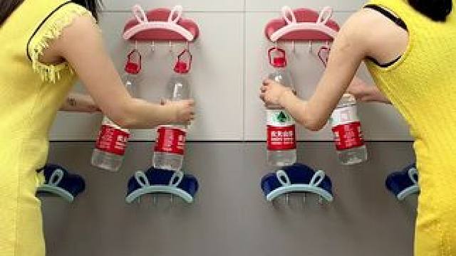 #兔耳脸盆架 可以收纳多个脸盆，家里的鞋刷都可以挂上去，还不占空间 #小兔脸盆置物架