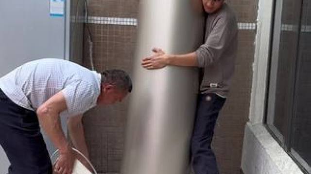 全屋热水终于得到了解决。#老房改造 #空气能热水器 #海尔空气能热水器 #自建房热水