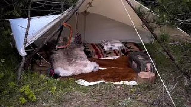 野外搭成这样也挺温馨 #露营报告