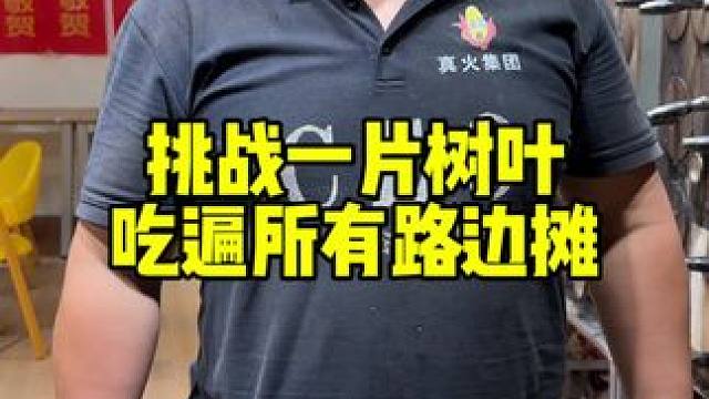 挑战一片树叶吃遍所有路边摊 挑战一片树叶吃遍所有路边摊，今天挑战的是烧包谷公司。#日常vlog #美