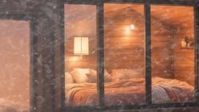 被一场暴风雪困在这个舒适小屋，那就放松下来休息吧！ #白噪音 #助眠视频 #深度睡眠