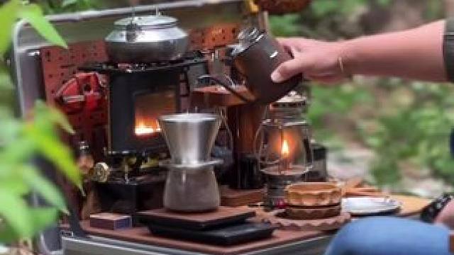 露营铝箱咖啡 #露营报告 #露营咖啡报告