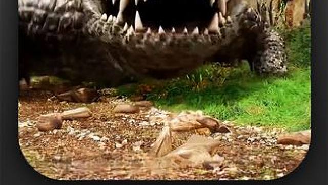 在野外遇见鳄鱼该怎么办？，扬子鳄骂骂咧咧退出群聊  #鳄鱼 #远古生物 #动物科普 #涨知识 #自救