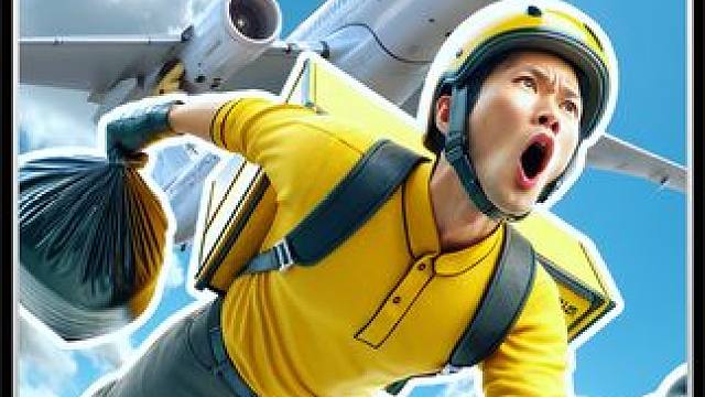 男人在飞机上点外卖，不给送就差评威胁！ #外卖  #外卖小哥无所不能  #外卖小哥   #短片  #