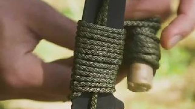刀把缠绕技巧 #露营报告 #露营技巧报告