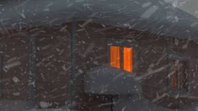 有暴风雪的夜晚，到这个温暖小屋参加聚会吧！ #白噪音 #助眠视频 #解压助眠