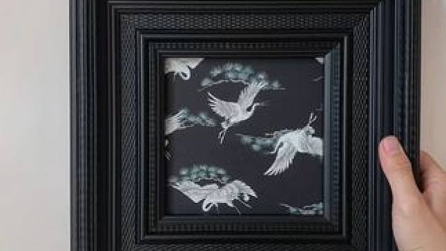 用油画棒画一幅国风装饰画-《白鹤图》视频教程 