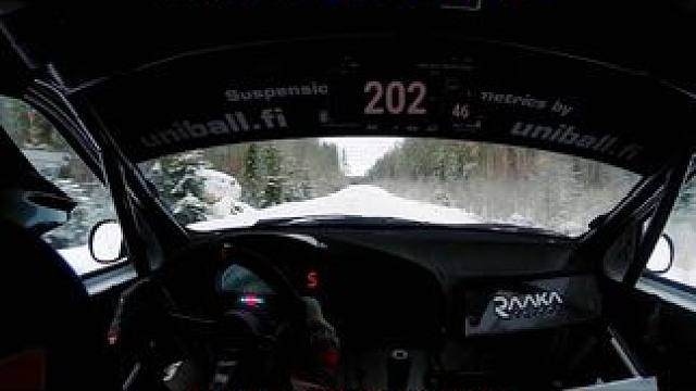 WRC（世界汽车拉力锦标赛）冰雪路面极速狂飙，要求对驾驶员、车辆性能都非常高。#wrc #wrc拉力