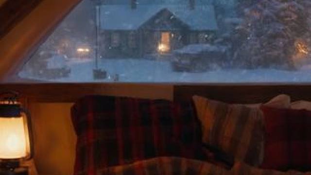 在温馨舒适的小屋聆听暴风雪的声音，巨大风雪声，助眠氛围 #白噪音 #助眠声音 #睡眠音乐 #催眠疗愈