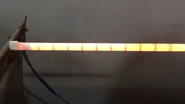 红外线发热管加热效果展示