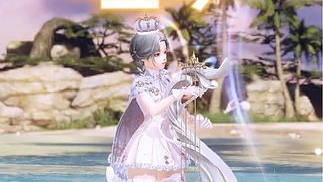 可爱的墨灵用竖琴为大家演奏了美妙的《庆典序曲》，摩可可已经沉浸在这欢快的乐曲之中啦！#命运方舟 #命