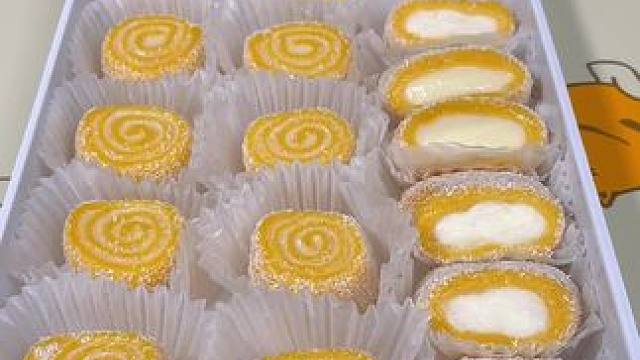 周末在家如何征服小朋友，做一份芒果糯米卷，小朋友们超喜欢#一学就会的小甜品 #糯米卷