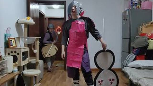 国服解斑 #一人分饰多角 #秽土解斑 #火影忍者手游 #低成本cos #村里人