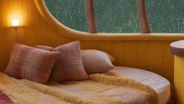 在深山度假小屋里聆听一场大雨的声音，舒适放松的氛围 #白噪音 #助眠视频 #助眠声音 #睡眠音乐 #