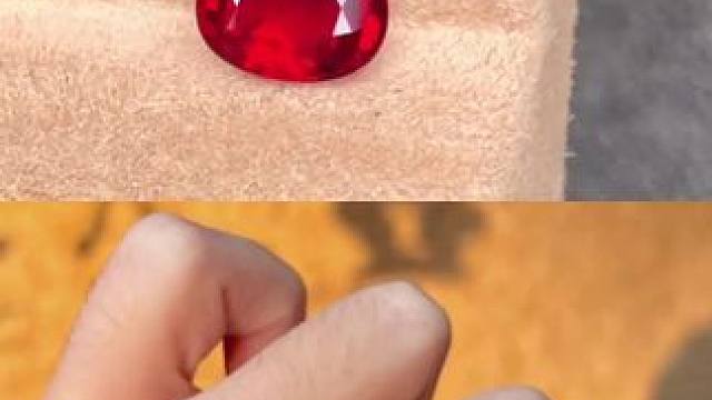 1.24ct无烧鸽血红 
净度控看这颗，无暇，绝了，正鸽血红色，台面还大，找不出毛病。GRS证书。#