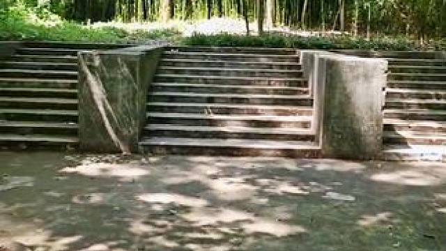 去年今天的戴笠墓，无意间把墓碑踩在了脚下
#户外 #喜欢爬山感受大自然的气息 #历史 #南京 #灵谷