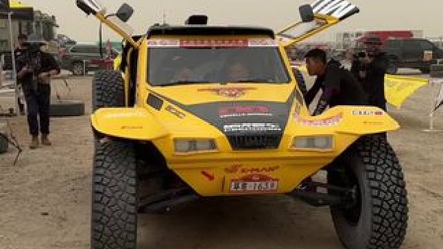 #环塔拉力赛 SS3赛段，第二台硬虎EVO3到达营地#硬虎赛车 #硬虎evo3