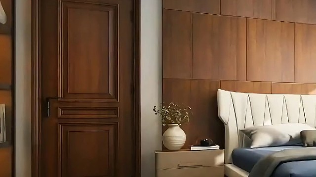 中式卧室风格，整体装修效果