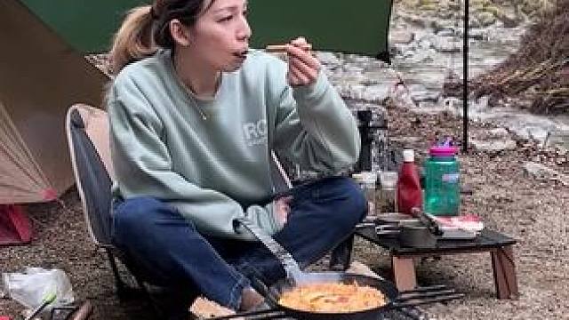 露营鸡蛋饭 #露营报告