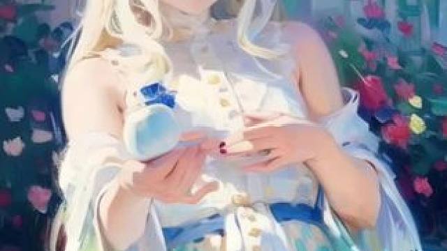 #一不小心掉进莫奈的画里 #cosplay #二次元 #西施游龙清影 #莫奈花园