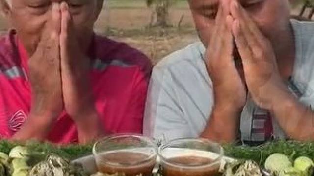 上次蛤蟆煲老丈人没吃到，这次补偿一次，吃到嗨 #户外美食 #咀嚼声 #咀嚼音解压 #泰味新吃法