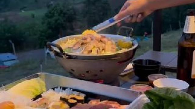 露营惬意吃吃喝喝 #露营报告