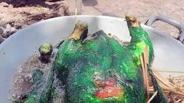 给生活充电吃鸡 #户外野炊 #地方特色美食 #全村最靓的仔 #野外美食  #户外美食