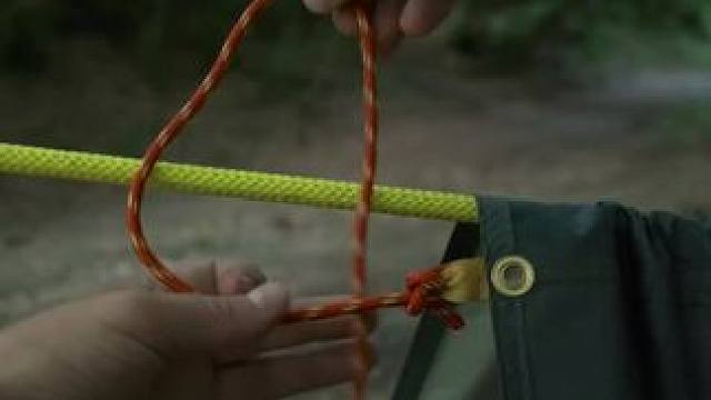 户外可滑动限位绳结技巧 #实用绳结 #露营报告 #露营技巧报告