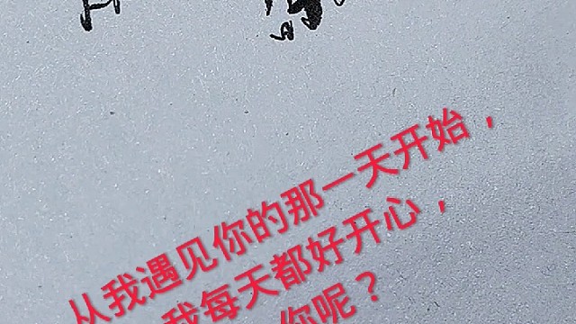 从我遇见你的那一天……