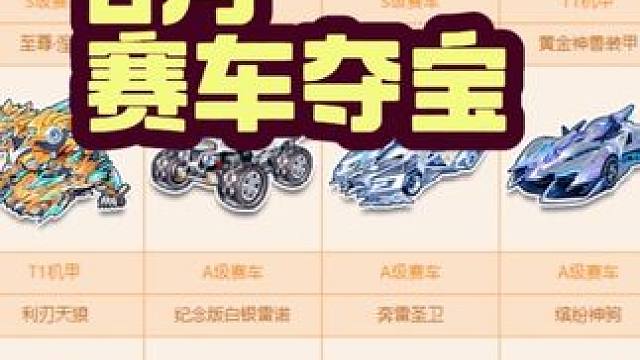 QQ飞车6月赛车夺宝！快来采购吧！ 