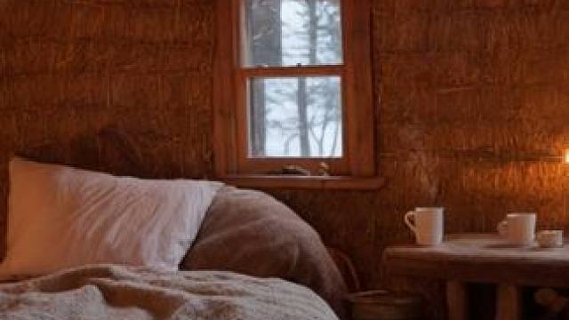 暴风雪天，茅草小屋内的热茶和甜美梦境。助眠风雪声 #白噪音 #助眠声音 #睡眠音乐 #催眠疗愈 #助