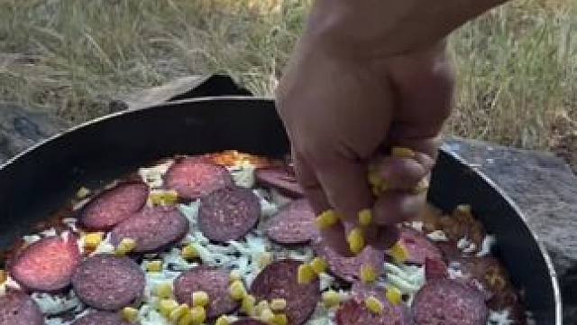 露营做个披萨 #户外美食 #露营报告 #露营美食报告