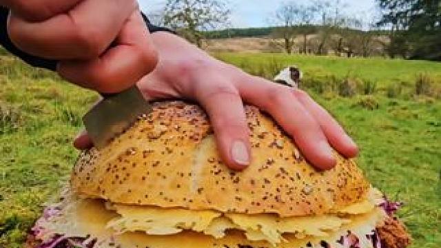 户外做大汉堡 #露营报告 #menwiththepot