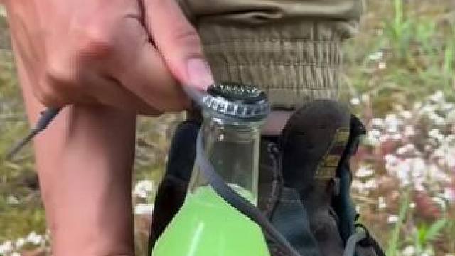在户外鞋带开瓶 #露营报告 #露营技巧报告