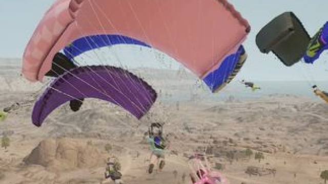 60个降落伞落两个仓库！非常快 #绝地求生 #2024鸡斯卡星火计划