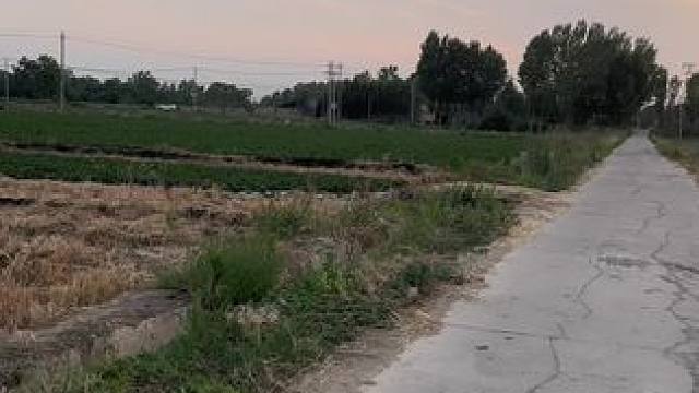 山西的农村#农村生活 #落日余晖映晚霞一抹夕阳美如画 #日落 #乡间小路自然风景 #麦子熟了