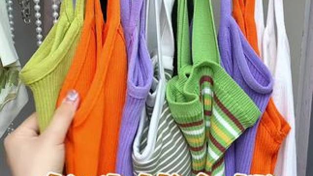 八钩衣架可以同时收纳8件内衣或者吊带，方便好用拿取也一目了然#衣橱整理  #整理收纳