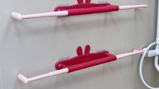 #可伸缩拖鞋架  鞋拖鞋用它收纳不占空间，还能挂毛巾，卫生间干净整洁多了#免打孔  实用省空间 #收