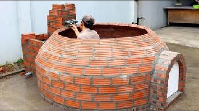 在院里垒个这样的鱼池村长看了都羡慕 在院里垒个这样的鱼池，村长看了都羡慕#手工diy #手工 #制作